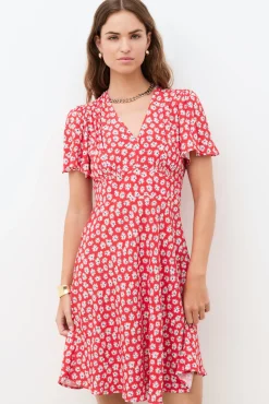 Vestido corto estampado floral