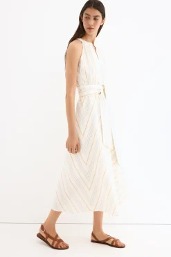 Vestido escote tipo halter sin mangas