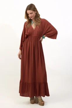 Vestido estampado combinado