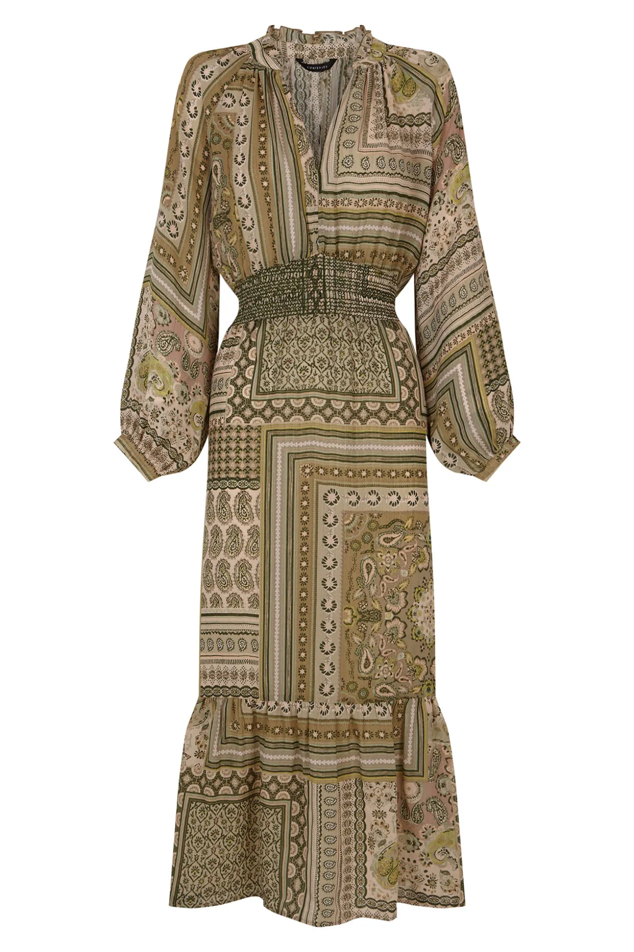 Vestido estampado fluido