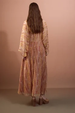 Vestido estampado fluido