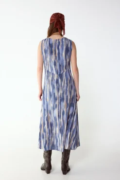 Vestido estampado frunce