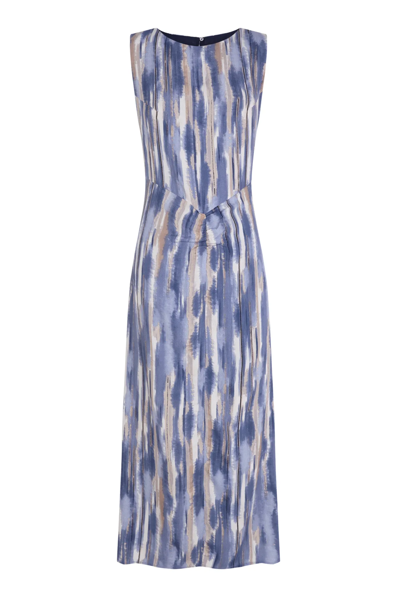 Vestido estampado frunce