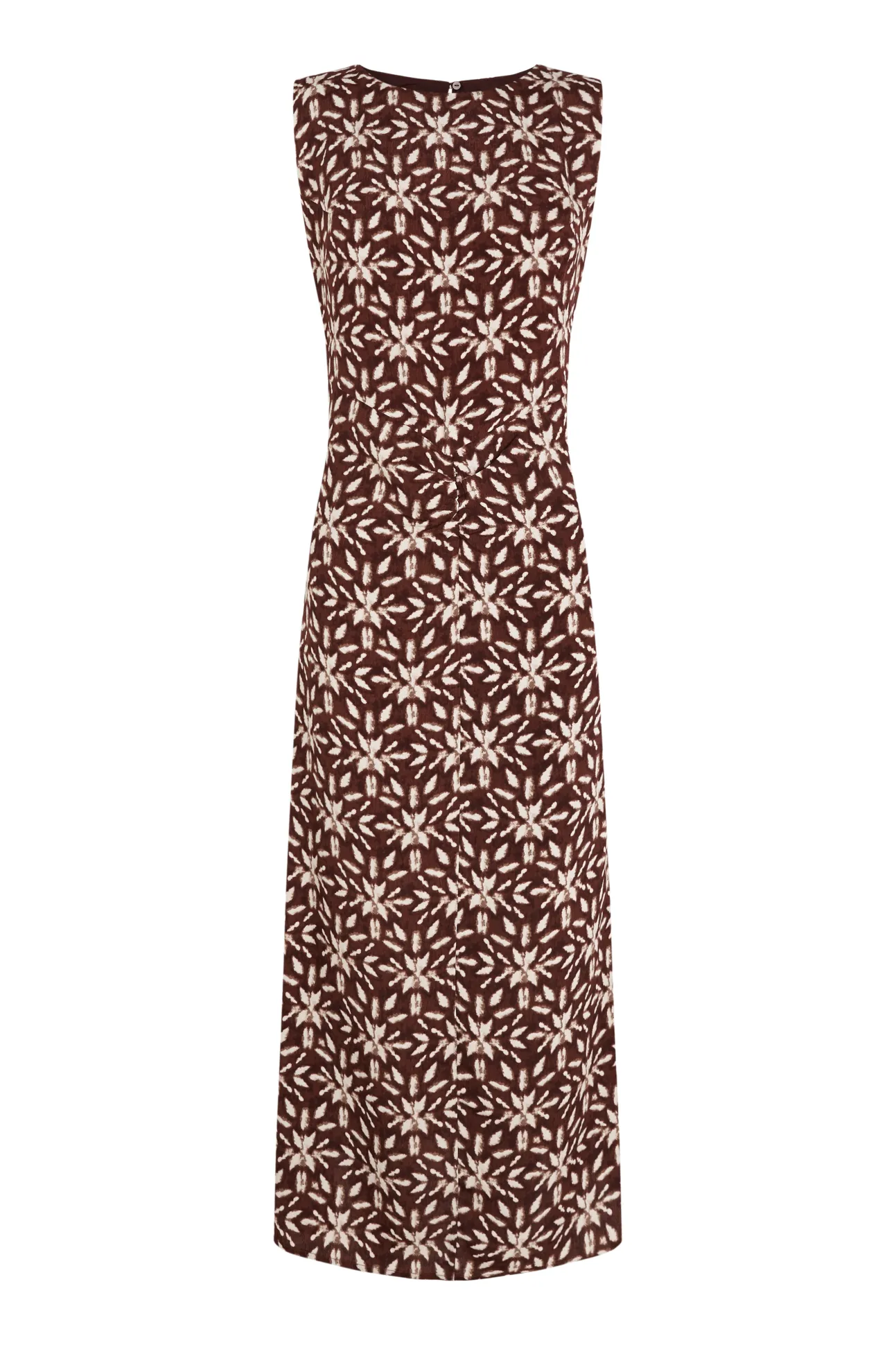Vestido estampado frunce