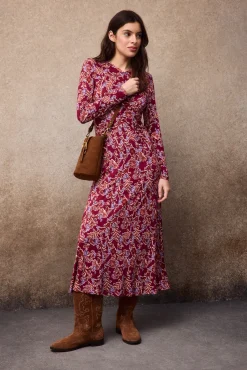 Vestido estampado frunces
