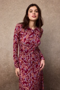 Vestido estampado frunces