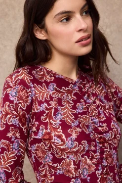 Vestido estampado frunces