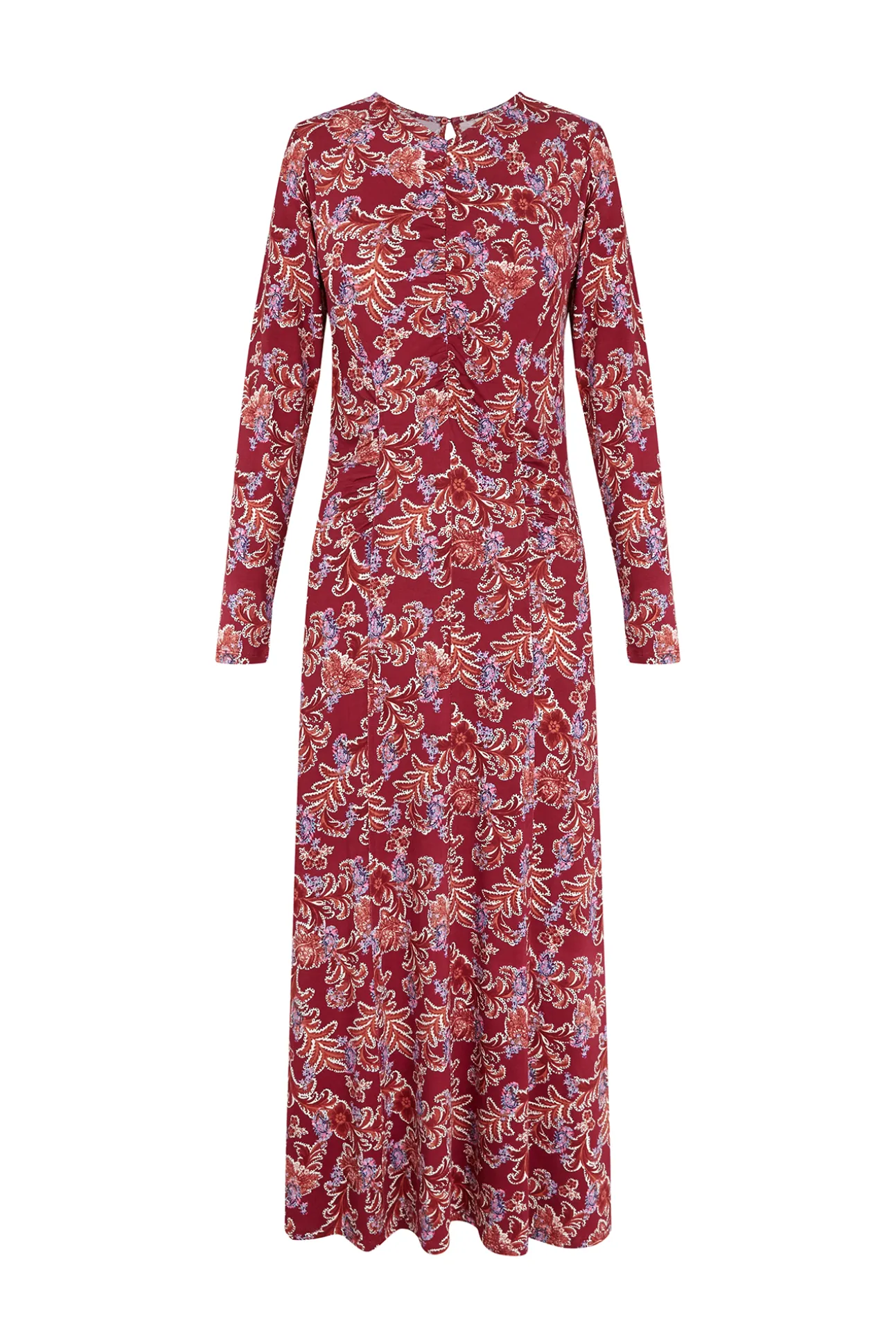 Vestido estampado frunces