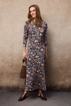 Vestido estampado frunces