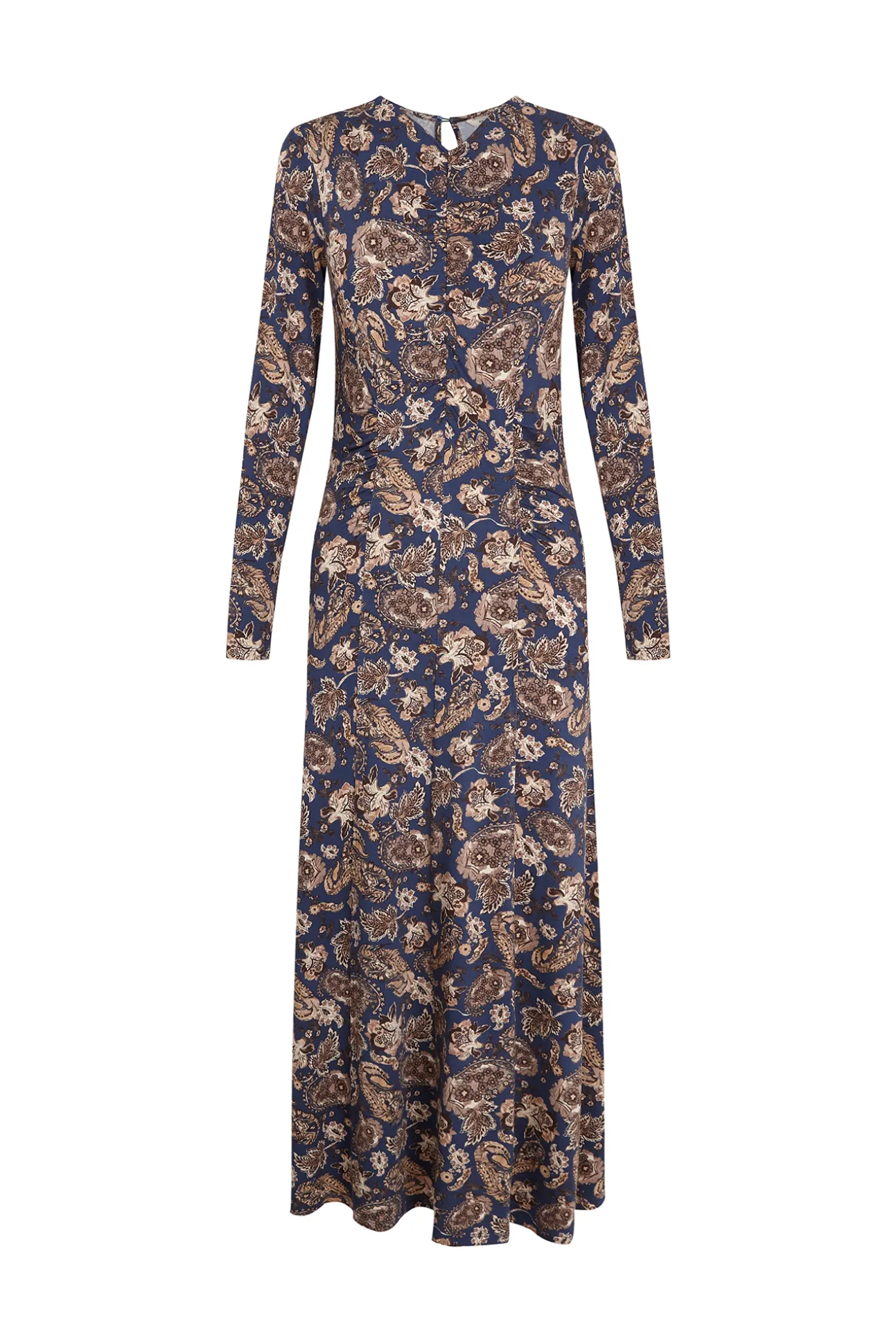 Vestido estampado frunces