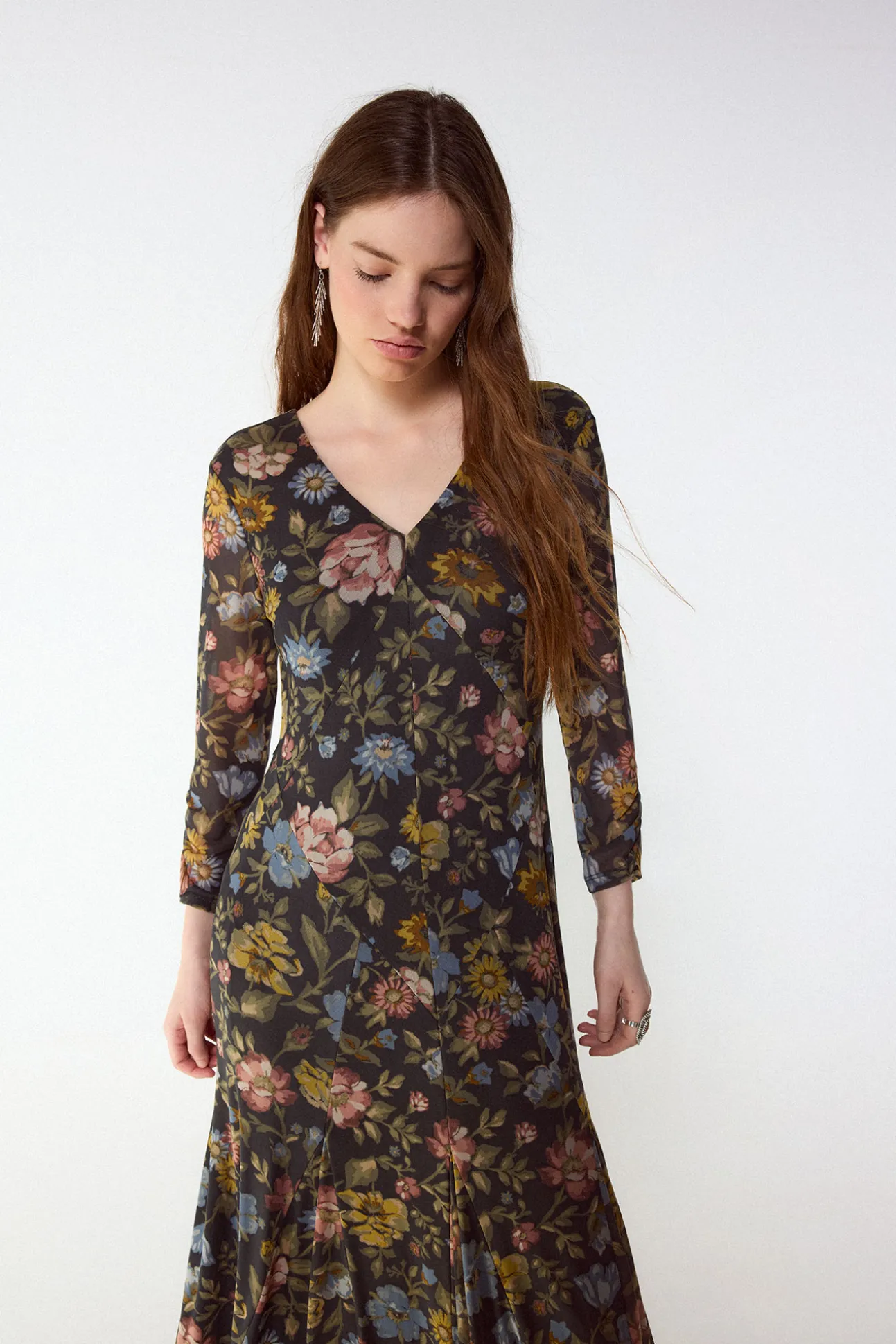 Vestido estampado vuelo
