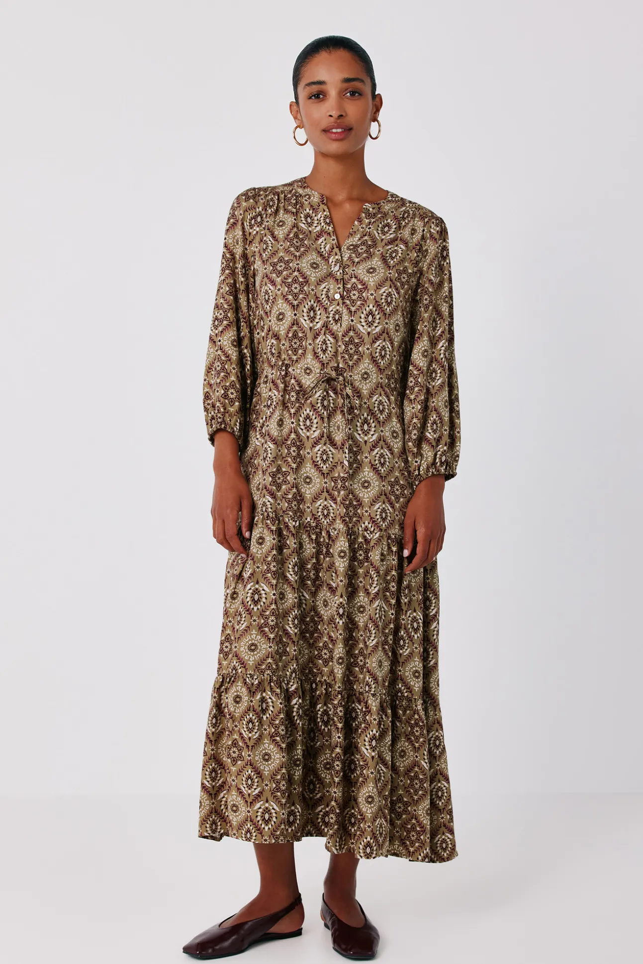 Vestido estampado vuelo