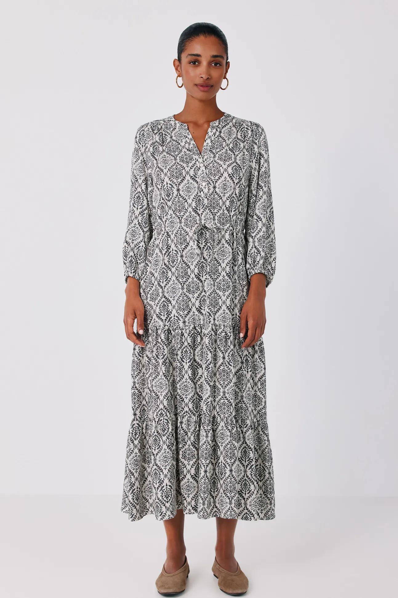Vestido estampado vuelo