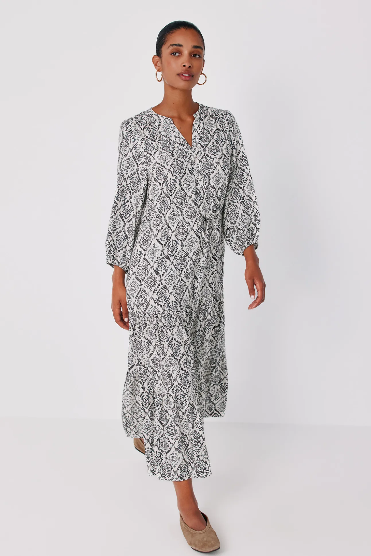 Vestido estampado vuelo