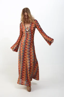 Vestido estructura multicolor