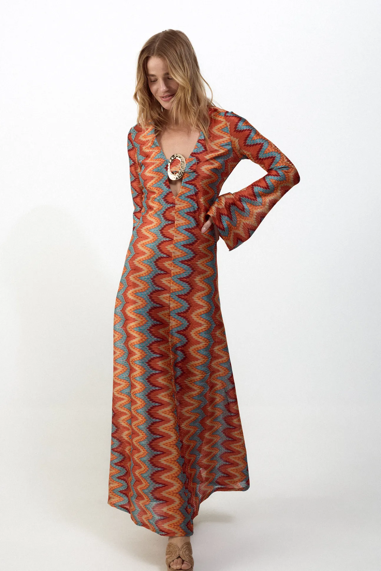 Vestido estructura multicolor