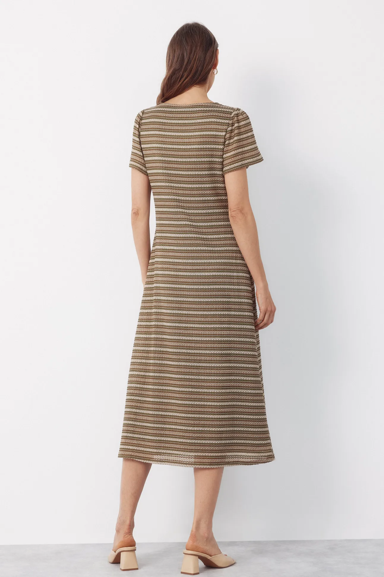 Vestido estructura rayas