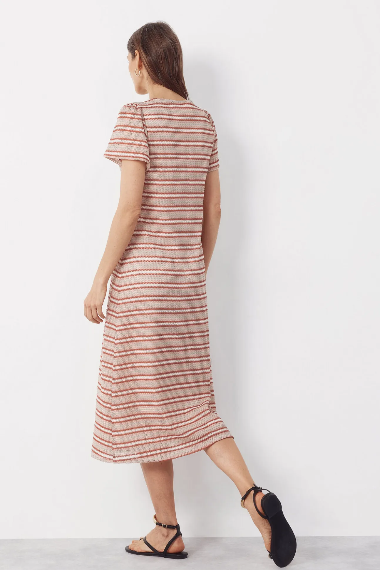 Vestido estructura rayas