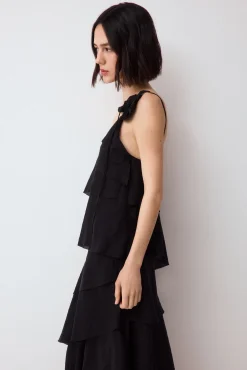 Vestido flor volantes