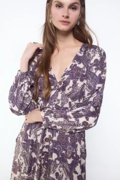 Vestido fluido estampado