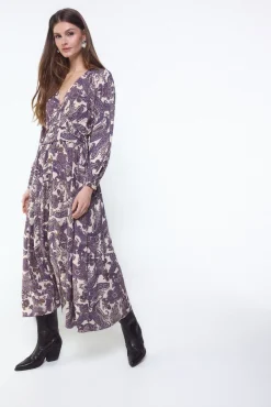 Vestido fluido estampado