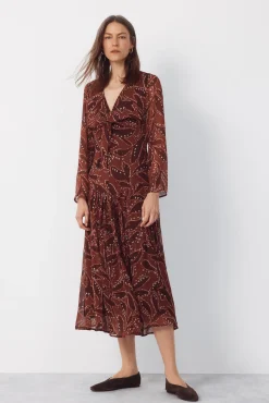 Vestido fluido estampado