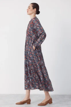 Vestido fluido estampado
