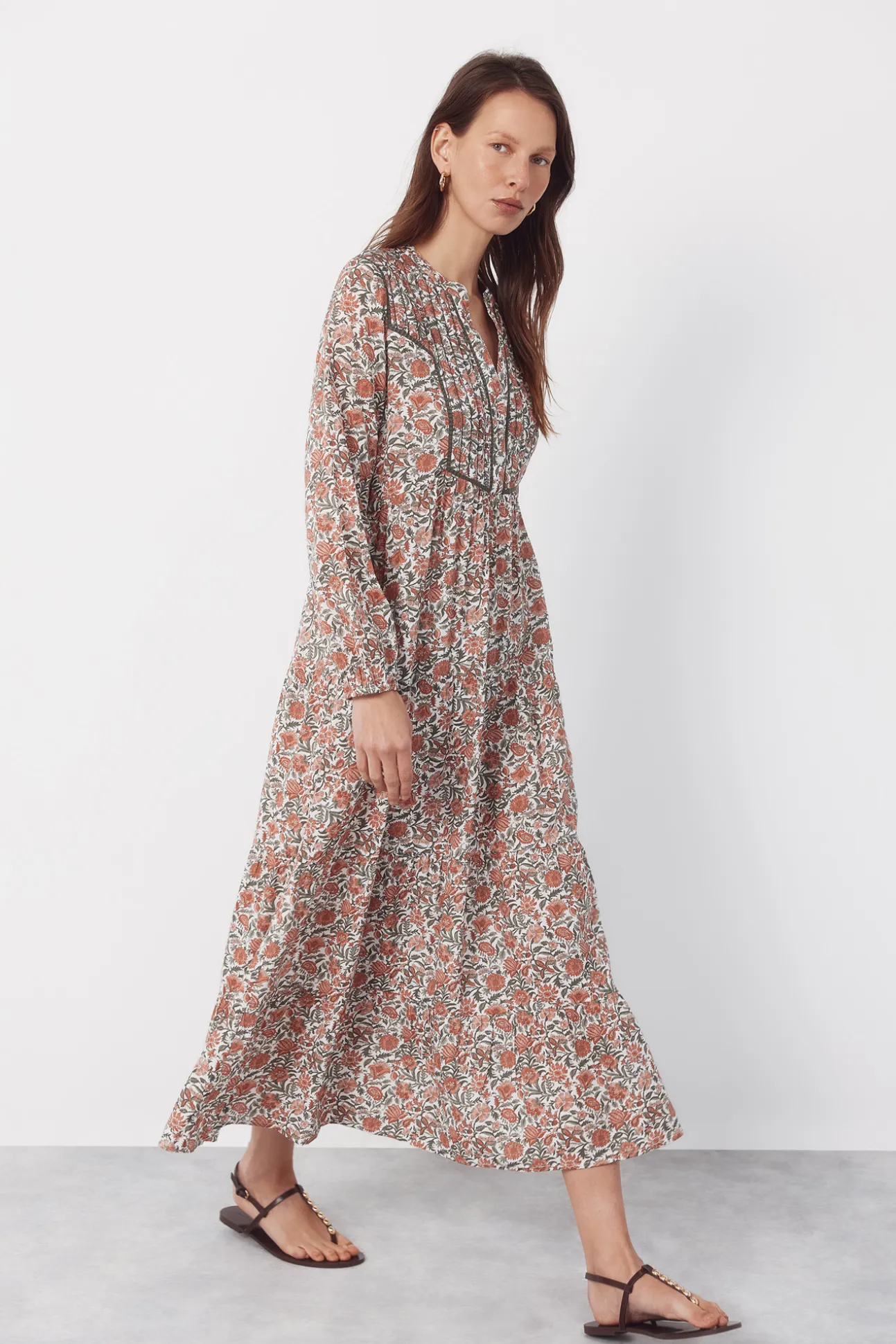 Vestido fluido estampado