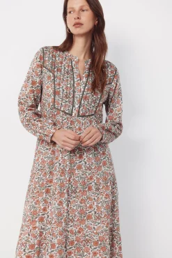 Vestido fluido estampado