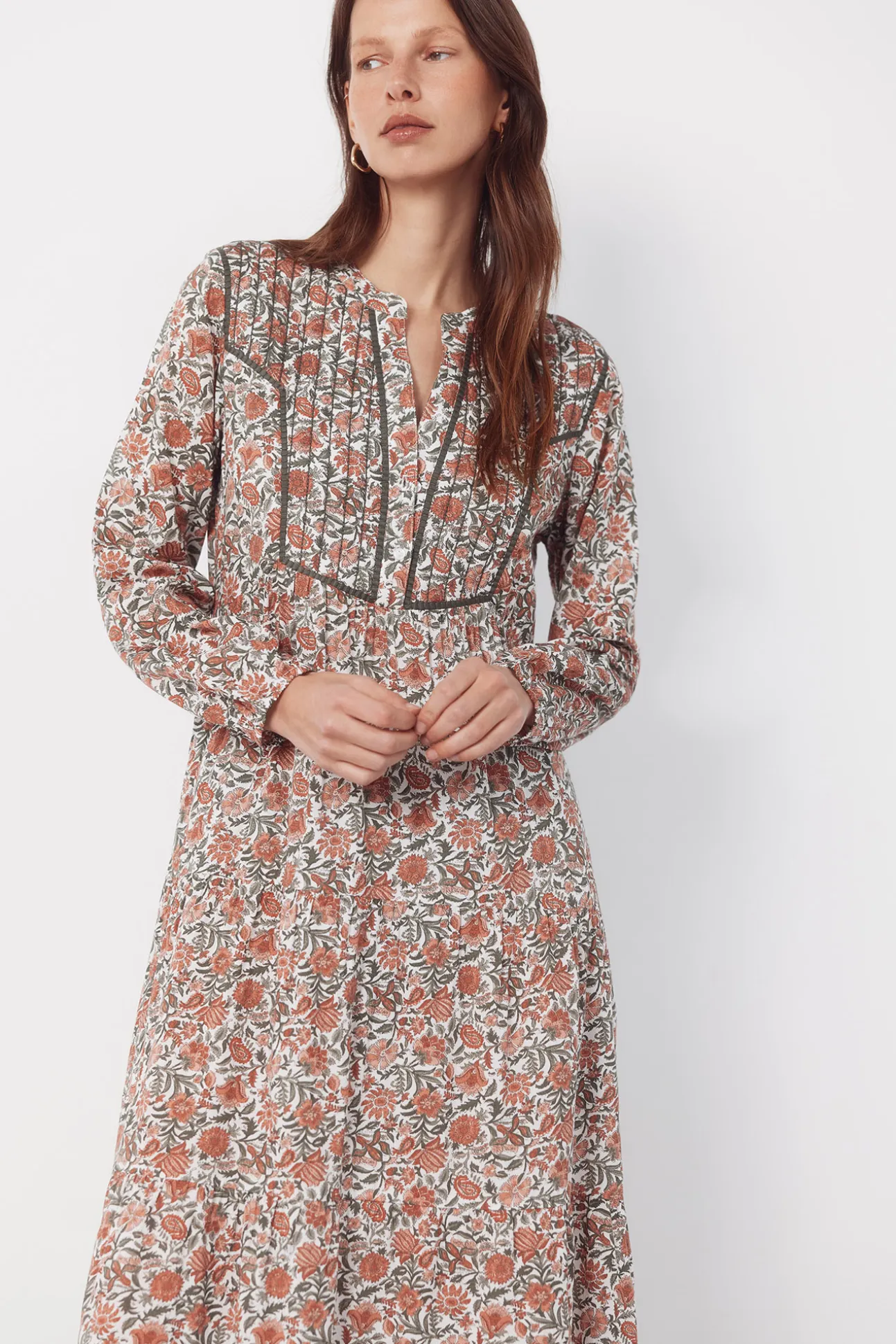 Vestido fluido estampado