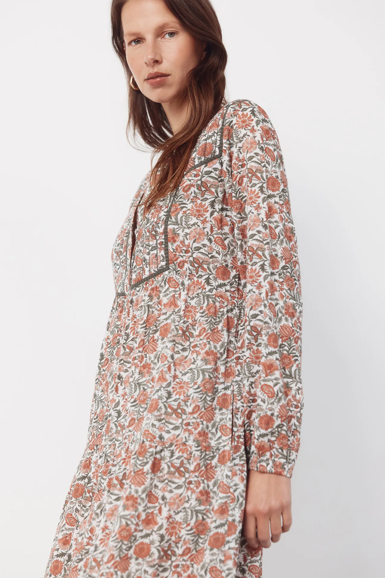 Vestido fluido estampado