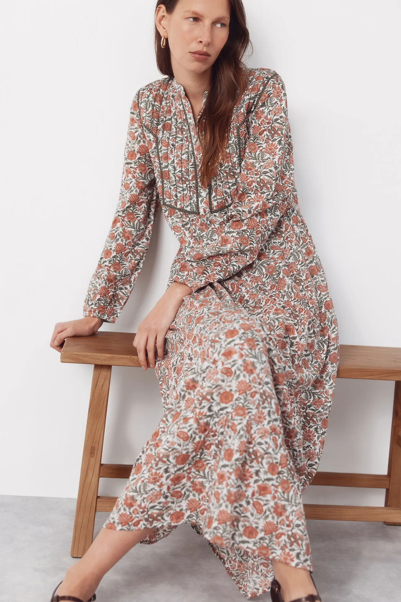 Vestido fluido estampado