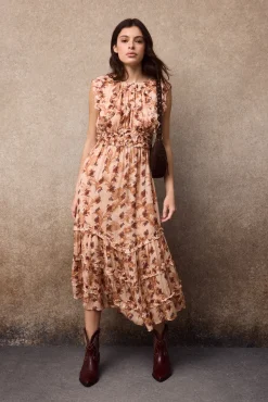 Vestido fluido estampado