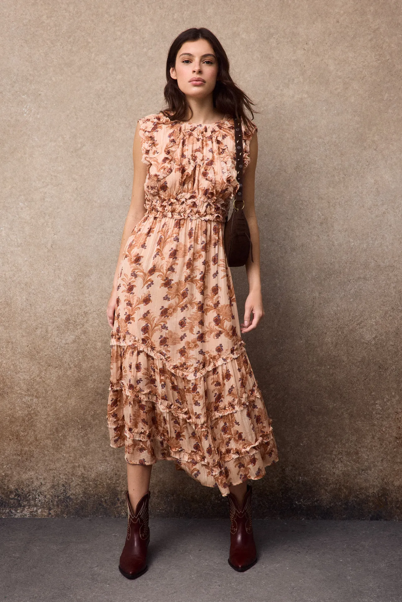 Vestido fluido estampado