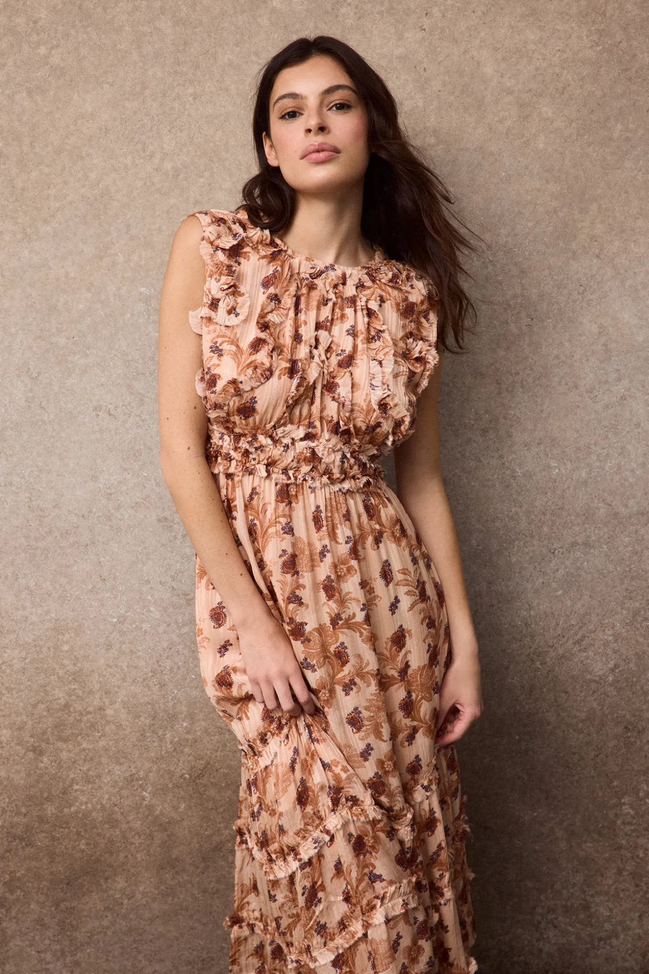 Vestido fluido estampado