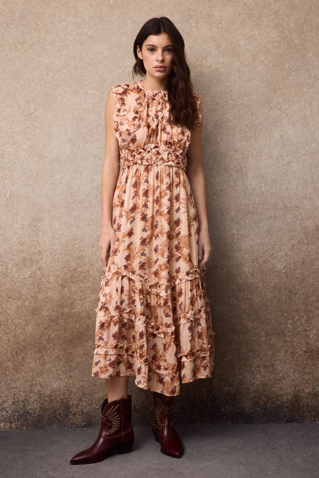 Vestido fluido estampado