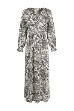 Vestido fluido jacquard