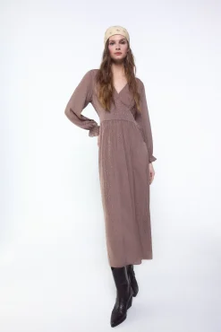 Vestido fluido jacquard