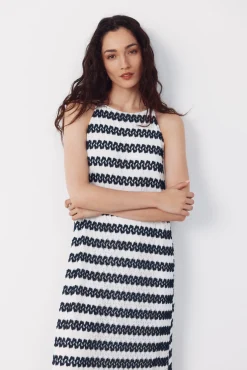 Vestido halter estructura