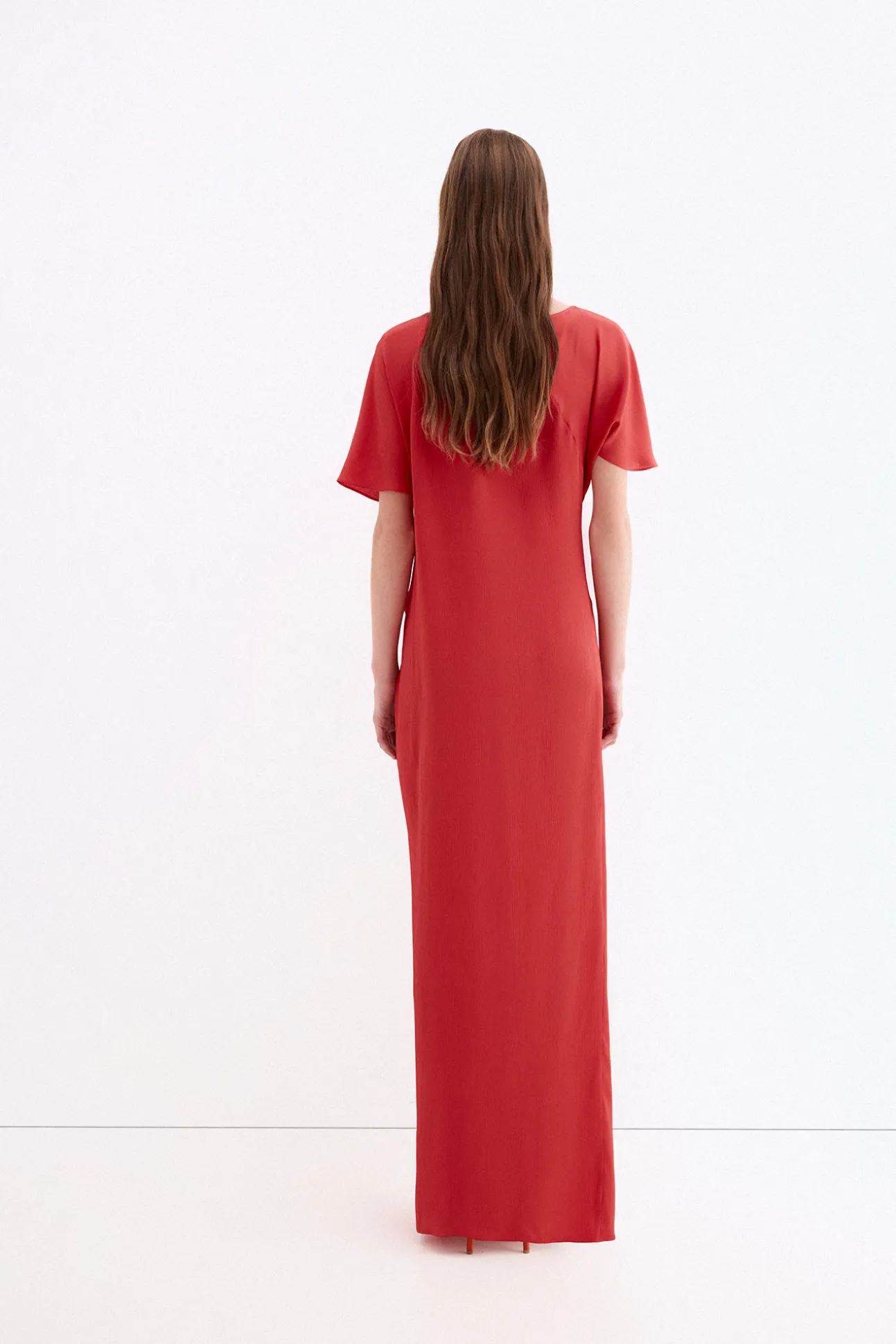Vestido largo asimétrico
