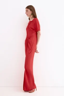 Vestido largo asimétrico