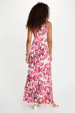 Vestido largo cuello corazón