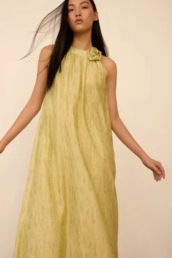 Vestido largo cuello halter