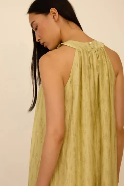 Vestido largo cuello halter