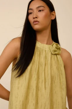 Vestido largo cuello halter