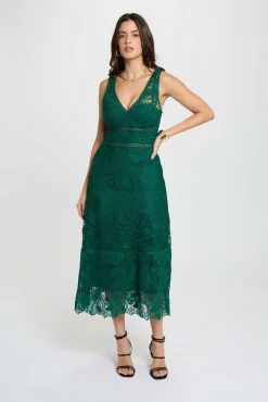 Vestido largo de encaje