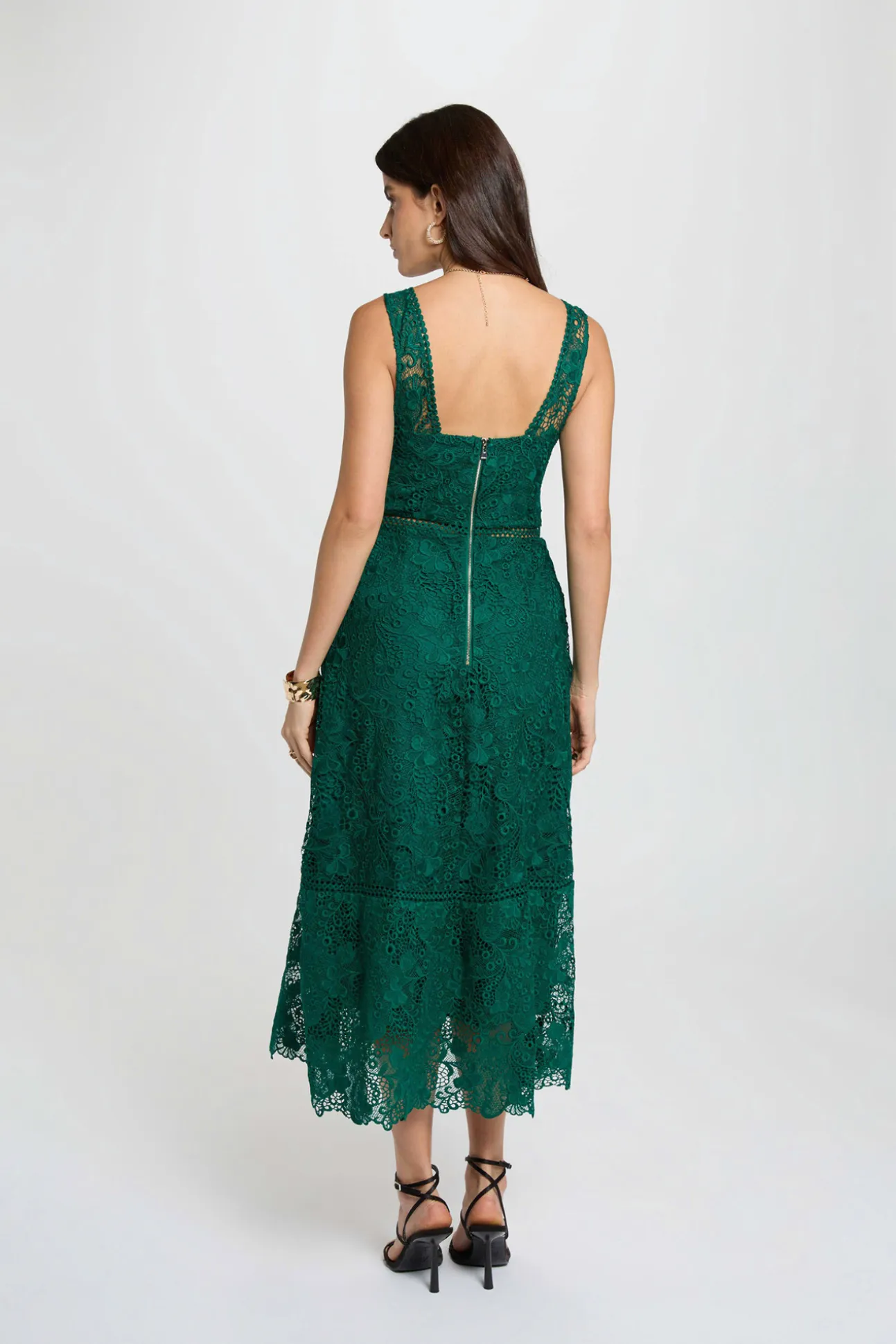 Vestido largo de encaje