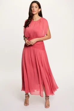 Vestido largo drapeado