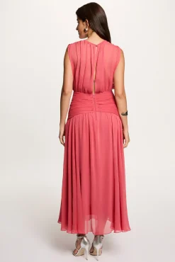 Vestido largo drapeado