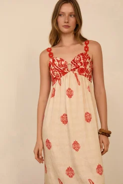 Vestido largo estampado